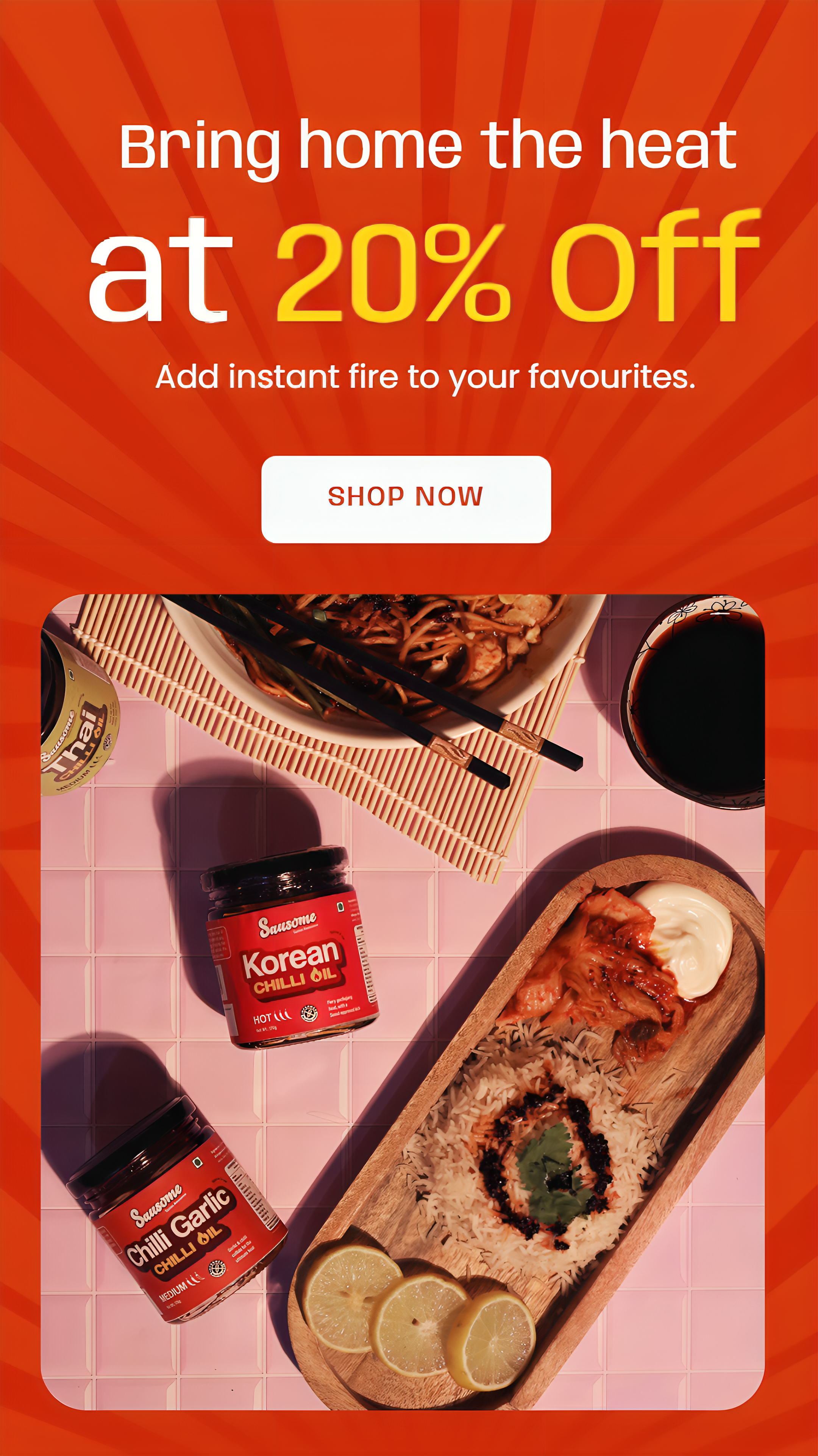 20% off chilli oil promotion