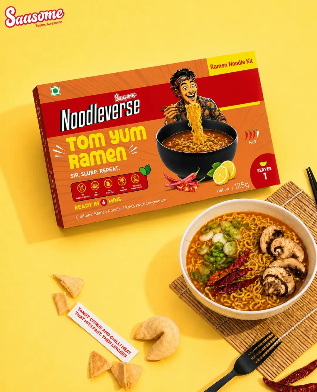 Tom Yum Ramen Noodles